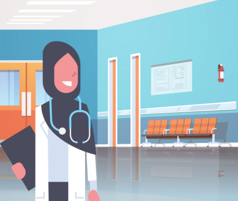 Muslim doctor cartoon - Muslim Girl